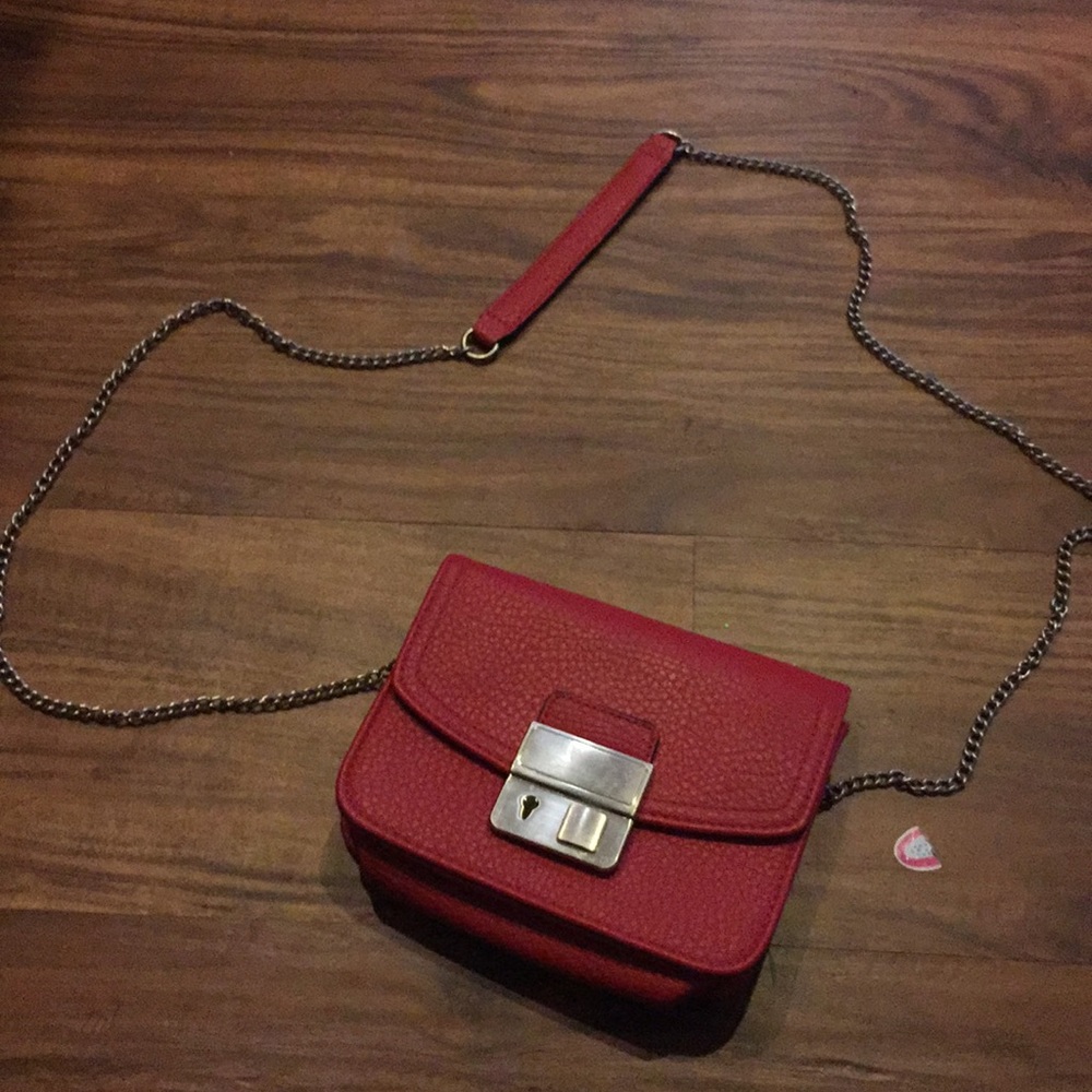 Red crossbody bag
